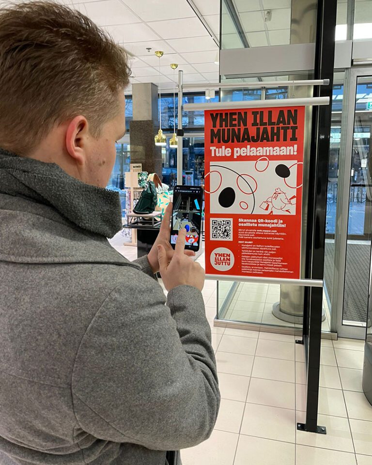 lisätty todellisuus, palvelumuotoilu, munajahti sitouttaa asiakkaat