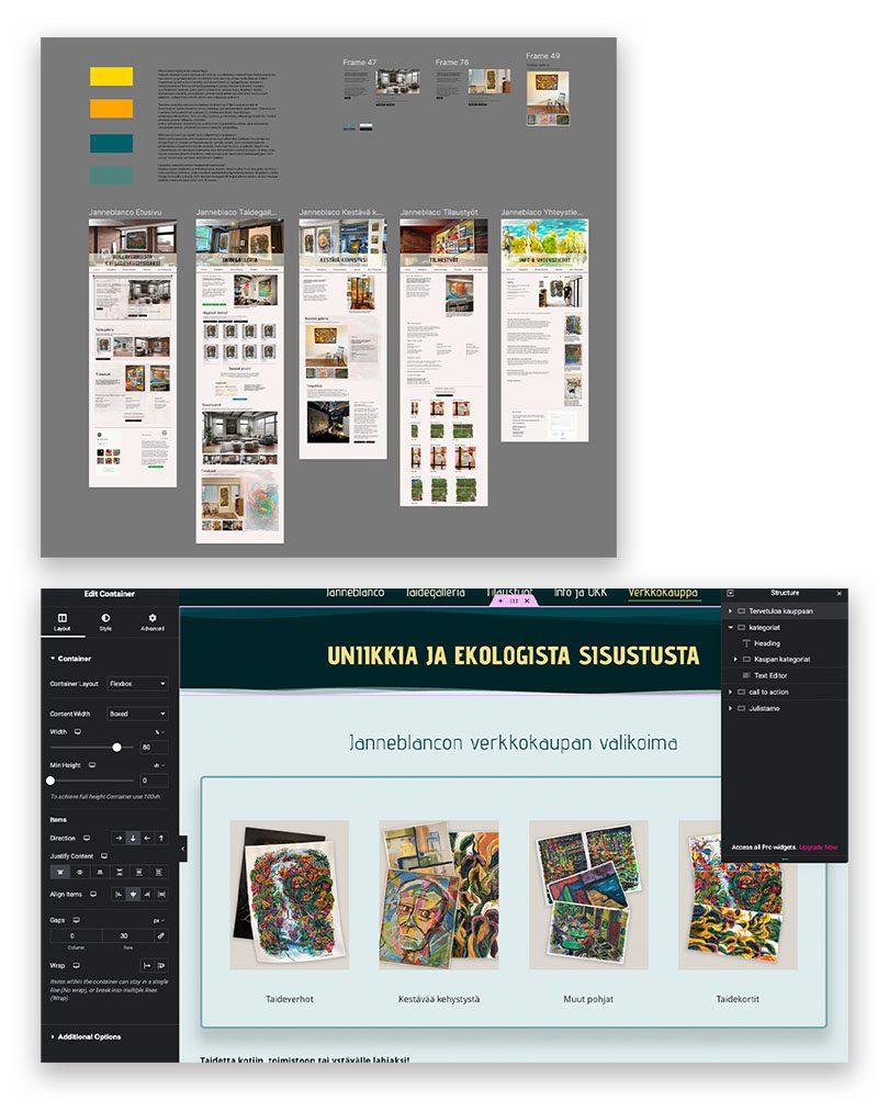 augio tarjoaa verkkosivujen suunnittelua