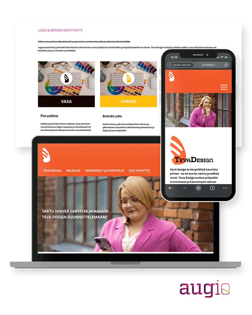 tevadesign verkkosivusuunnittelu augio verkkosivut uxui