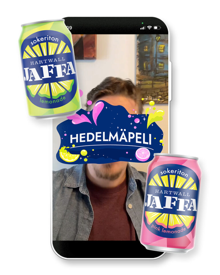 Augio teki hartwall jaffa lemonaden ja pink lemonaden markkinointiin tiktok-filtterin