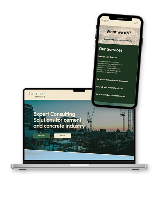 cemnxt consulting, verkkosivusuunnittelu. Verkkosivujen suunnittelussa käytettiin squarespacea